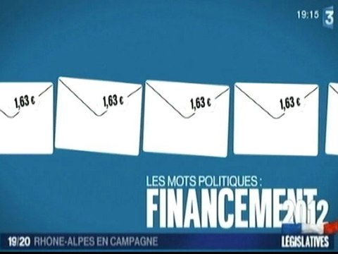Le mot politique Financement - Elections Législatives 2012