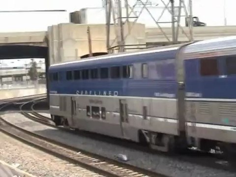 L.A. pylons and train