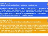 Apprendre l'espagnol en ligne - cantantes y actores mexicanos - Article_17 Niveau A1