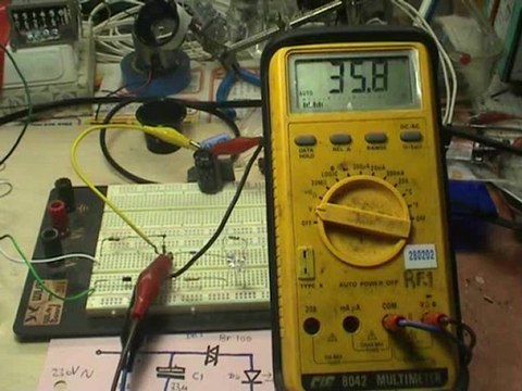 110 or 240 Volts blinking LED