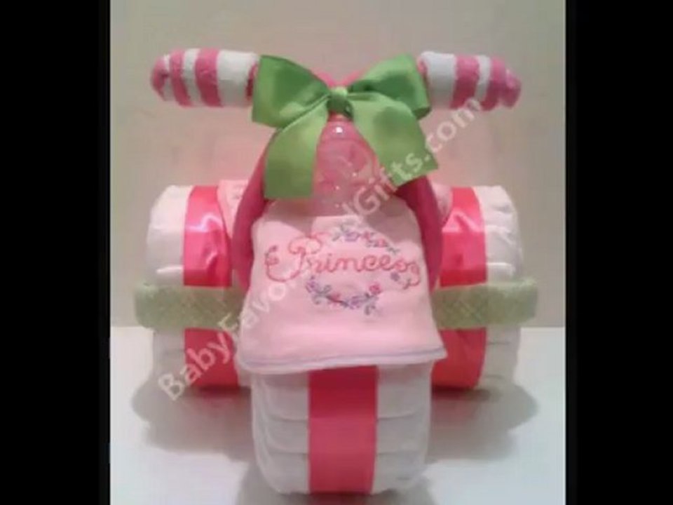 Tricycle Diaper Cakes - Baby shower gift ideas