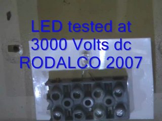 LED explodes at 3 kV