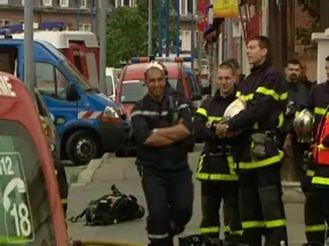 Incendie et fuite d egaz à Sotteville les Rouen
