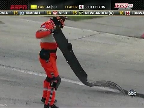 Indycar Detroit 2012 Big crash Hinchcliff Sato