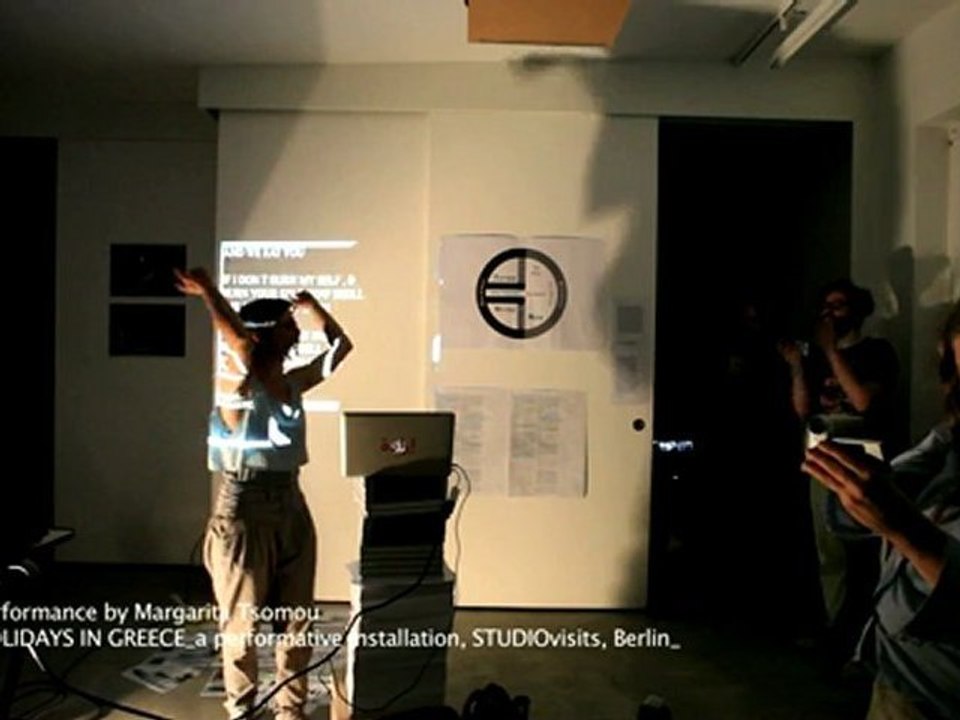 Margarita Tsomou _ performance at STUDIOvisits Berlin, May 2012