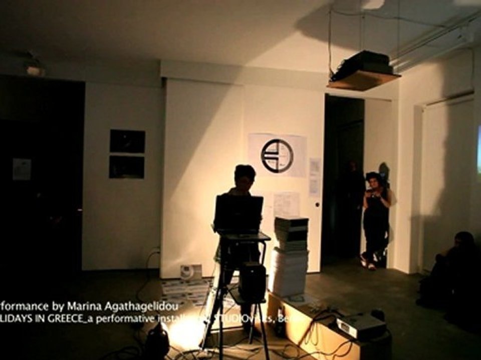 Marina Agathagelidou _ performance at STUDIOvisits Berlin, May 2012