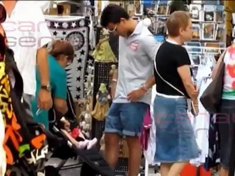 Elena Tablada y Daniel, con Ella Bisbal en Ibiza
