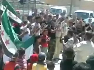 Syria فري برس ادلب مظاهرة مدايا   5  6  2012 Idlib