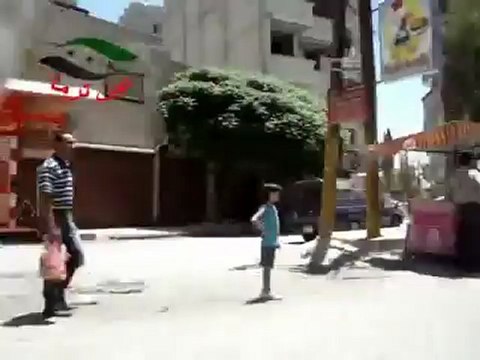 Syria فري برس ريف دمشق عين ترما اضراب عام شمل البلد بكاملها 2 6 2012 Damascus