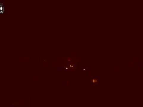 Syria فري برس ريف دمشق عربين اصوات القصف على المدينة ومشاهدة السنة الهب جراء القصف الشديد 2 6 2012 Damascus