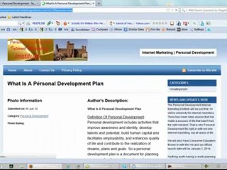 What Is A Personal Development Plan - New Website