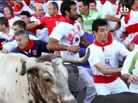 El segundo encierro de San Fermín 2009, en imágenes