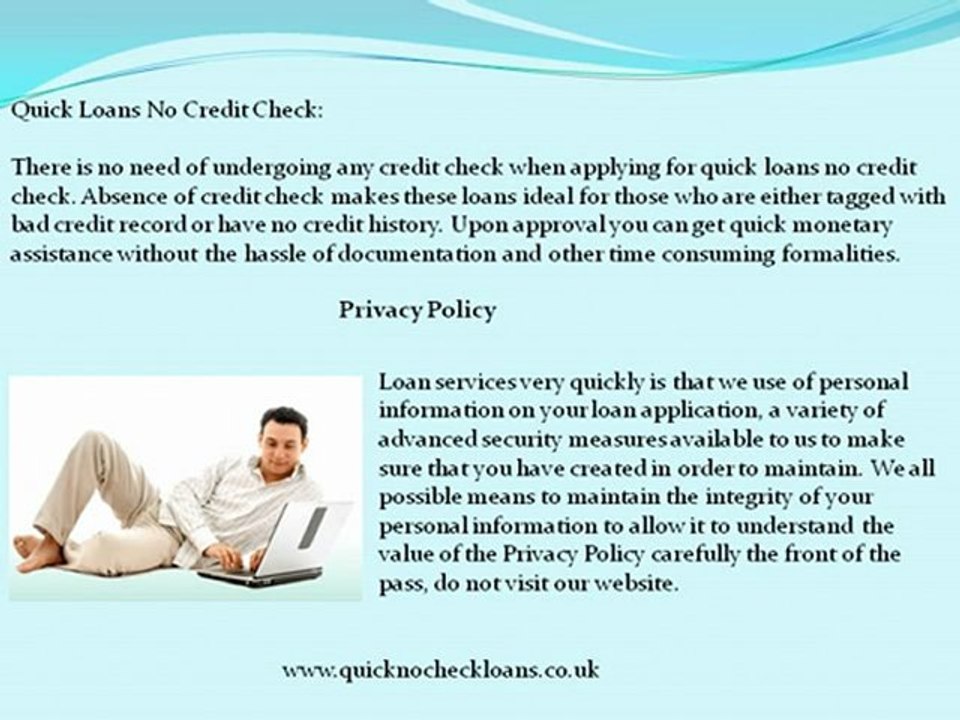Quick No Check Loans- Same Day Loans