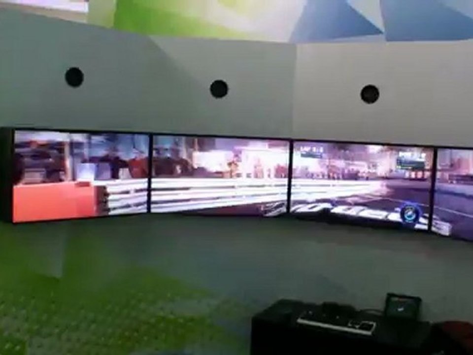 AMD shows off wicked five screen Dirt Showdown gaming ...