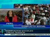 Conflictos sociales crean tensión en Perú