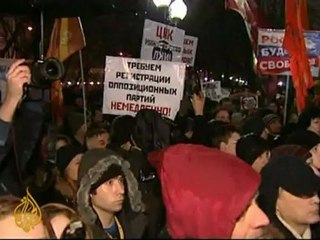 Violence as Putin party suffers poll setback