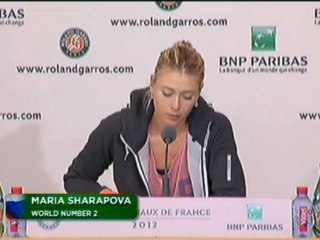 Roland Garros, ½ - Sharapova : “Adversaire coriace”