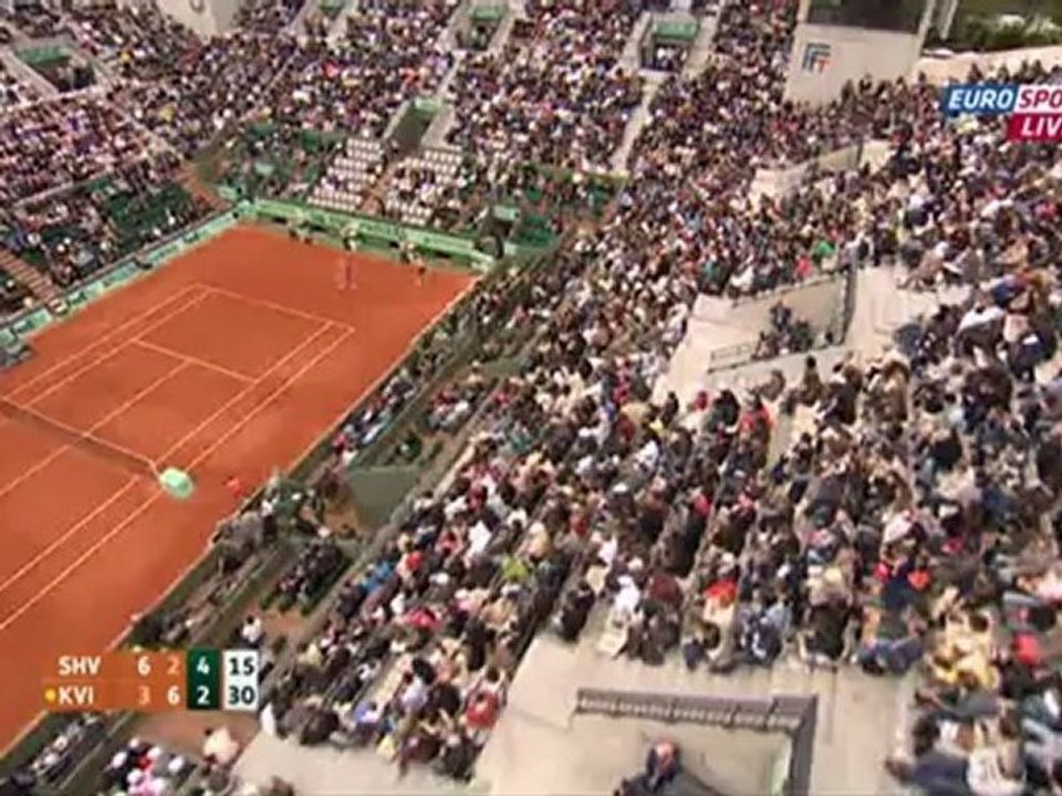 Tennis. 2012.06.06. Roland Garros 2012. Quarterfinal. Yaroslava Shvedova - Petra Kvitova. 3-rd set