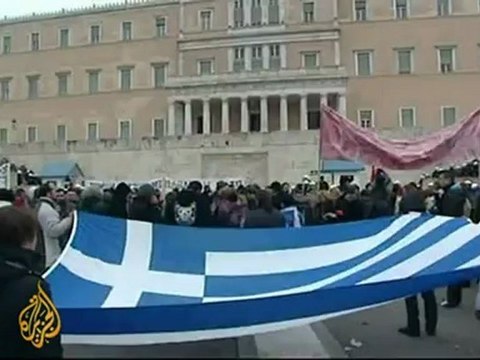Protesters clash with Greek riot police over austerity