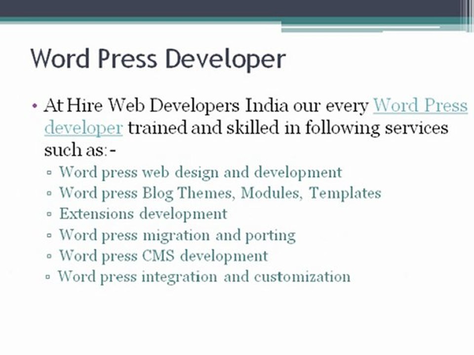 Wordpress Developer