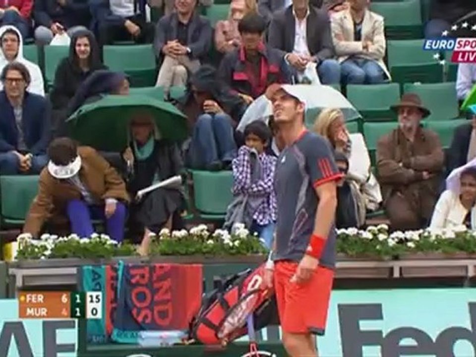 Tennis. 2012.06.06. Roland Garros 2012. Quarterfinal. David Ferrer - Andy Murray 222
