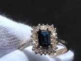 Vintage Sapphire 14k Yellow Gold Diamonds Ring