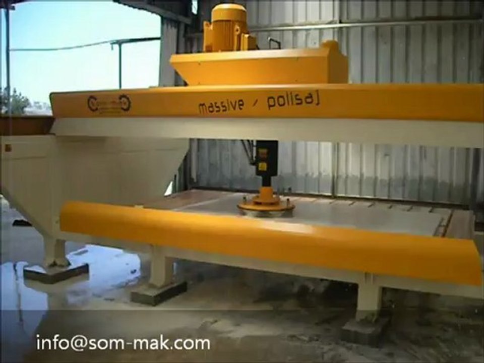 Massive Köprü Plaka Cila Makinası İzmir Naçev Mermer Som-mak Mermer Makina