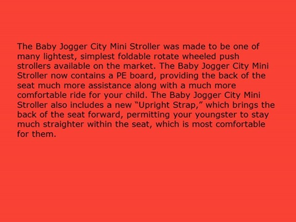 Baby Jogger City Mini Stroller