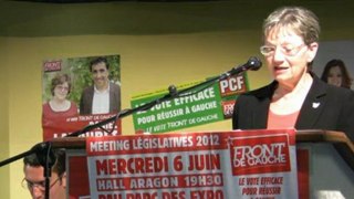Intervention de Claudine Bonhomme - Meeting législatives 2012 - Pau 6 juin 2012