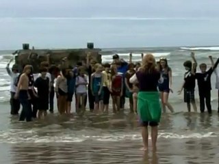 Japanese dock washes ashore in Japan