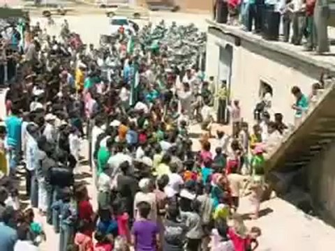Syria فري برس حماه المحتلة مظاهرة صباحية لأحرار التوبة وجبل شحشبو ردا على مجزرة القبير الخميس 7 6 2012 Hama