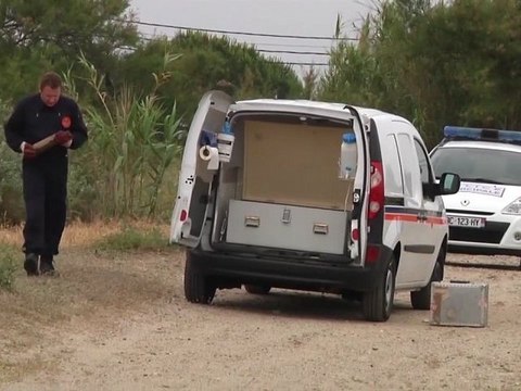 Destruction d'un obus d'artillerie au Barcarès datant de la Seconde Guerre Mondiale