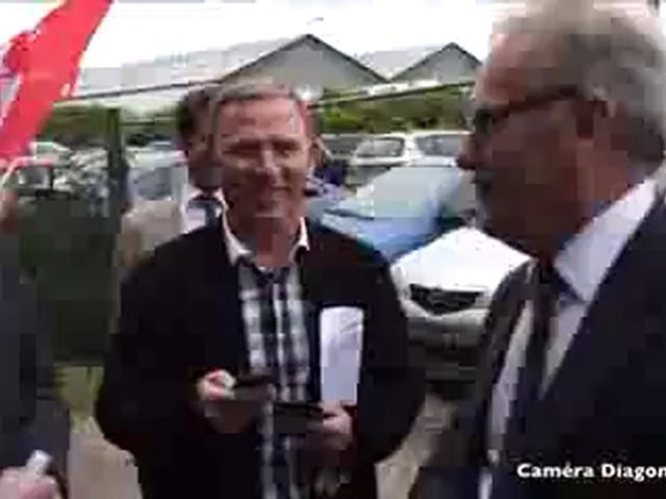 Manifestation de gauche contre la venue de Jean-Marie Le Pen à Andé
