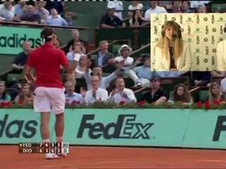 Jeudi 7 juin 2012 - Federer vs Djokovic - Aline & Alexandra