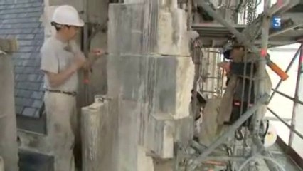 A Rouen, visite de chantier de l'église Saint-Maclou