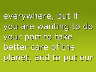 You Can Make A Difference In The Planet!