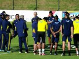 لاعبو المنتخب الكولومبي يتدربون لمباراة ضمن تصفيات كأس العالم