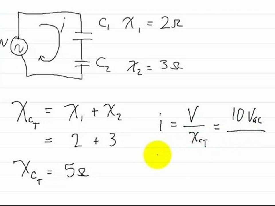 Capacitive Reactance: Part 4 Current Series Parallel