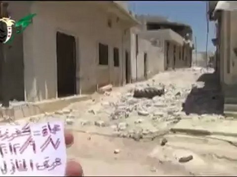 Syria فري برس حماة المحتلة كفرزيتا الدمار والخراب من آثار القصف 07 06 2012 Hama