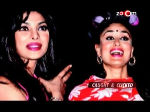 Priyanka Chopra visits Kareena Kapoor on the sets of 'Heroine'