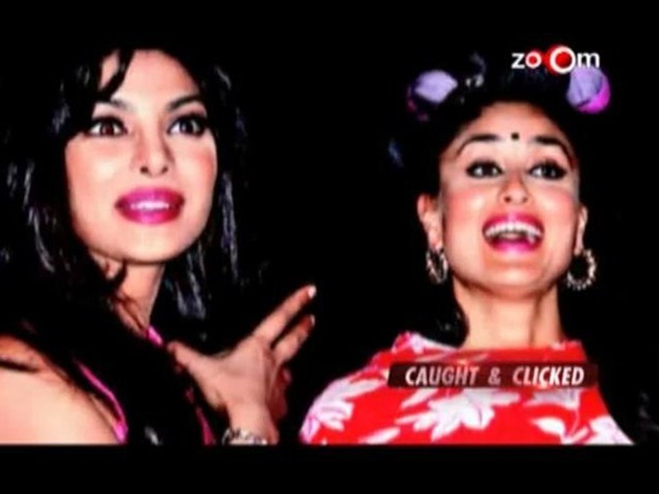Priyanka Chopra visits Kareena Kapoor on the sets of 'Heroine'