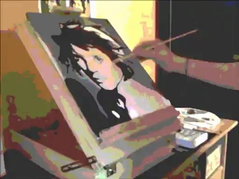 Peinture acrylique - La jeune femme - Céline Cellier