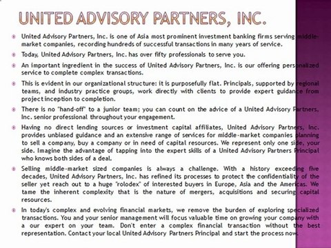 UNITED ADVISORY PARTNERS: United Advisory Partners, Inc