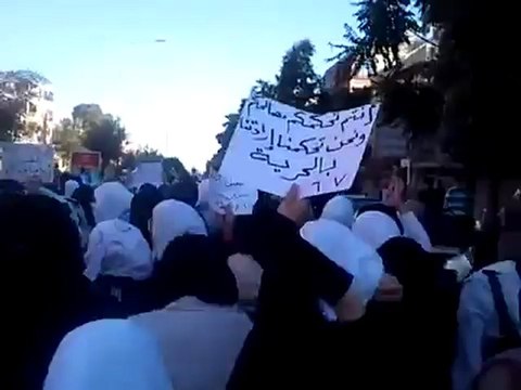 Syria فري برس حلب سيف الدولة حرائر حلب بمظاهرة رائعة 7 6 2012 Aleppo