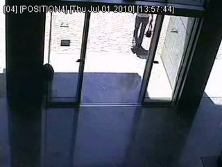 Lady Doesn't Understand Glass Doors