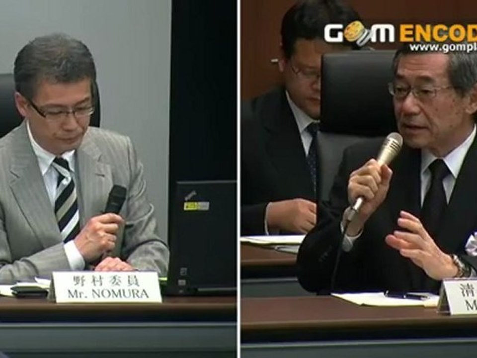 20120328 1／3 国会事故調 第１８回委員会 清水正孝 (前 東京電力 社