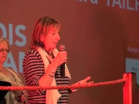 Marie-Laure Arripe au meeting de Marie-Hélène Fabre, candidat sur la 2e circonscription de l'Aude