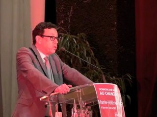 Jacques Bascou au meeting de Marie-Hélène Fabre, candidat sur la 2e circonscription de l'Aude