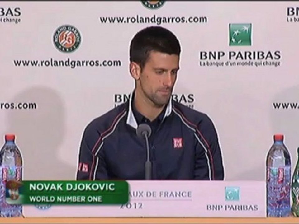 French Open: Djokovic: "Selbstvertrauen fürs Finale"