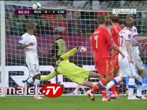 اهداف روسيا والتشيك 4-1 يورو 2012 بتعليق الشوالي